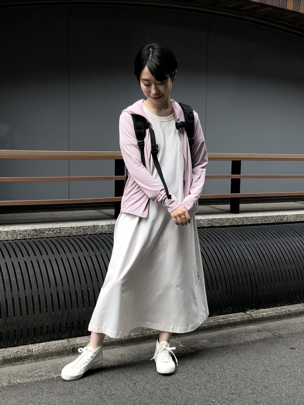 Check styling ideas for「U AIRism Cotton ShortSleeve Long Dress、AIRism