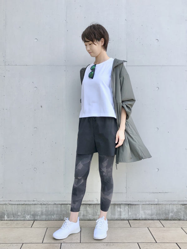 ゆうこりんページ エアリズムUVカットソフトプリントレギンス（丈標準58.5～60.5cm