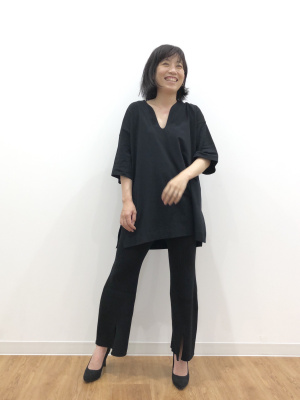 Mame Kurogouchi Tシャツ・カットソー ベージュ 0359525A0016 mame kurogouchi(マメクロゴウチ) 25SSStripe Jacquard Open