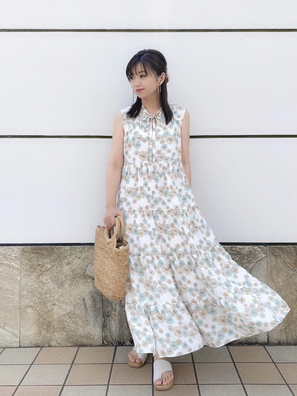 Check styling ideas for「Paul & Joe Tiered Sleeveless Dress