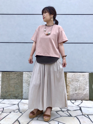 こざきさま ユニクロ公式 | ワッシャーサテンスカートパンツ（丈短め41cm～44㎝）
