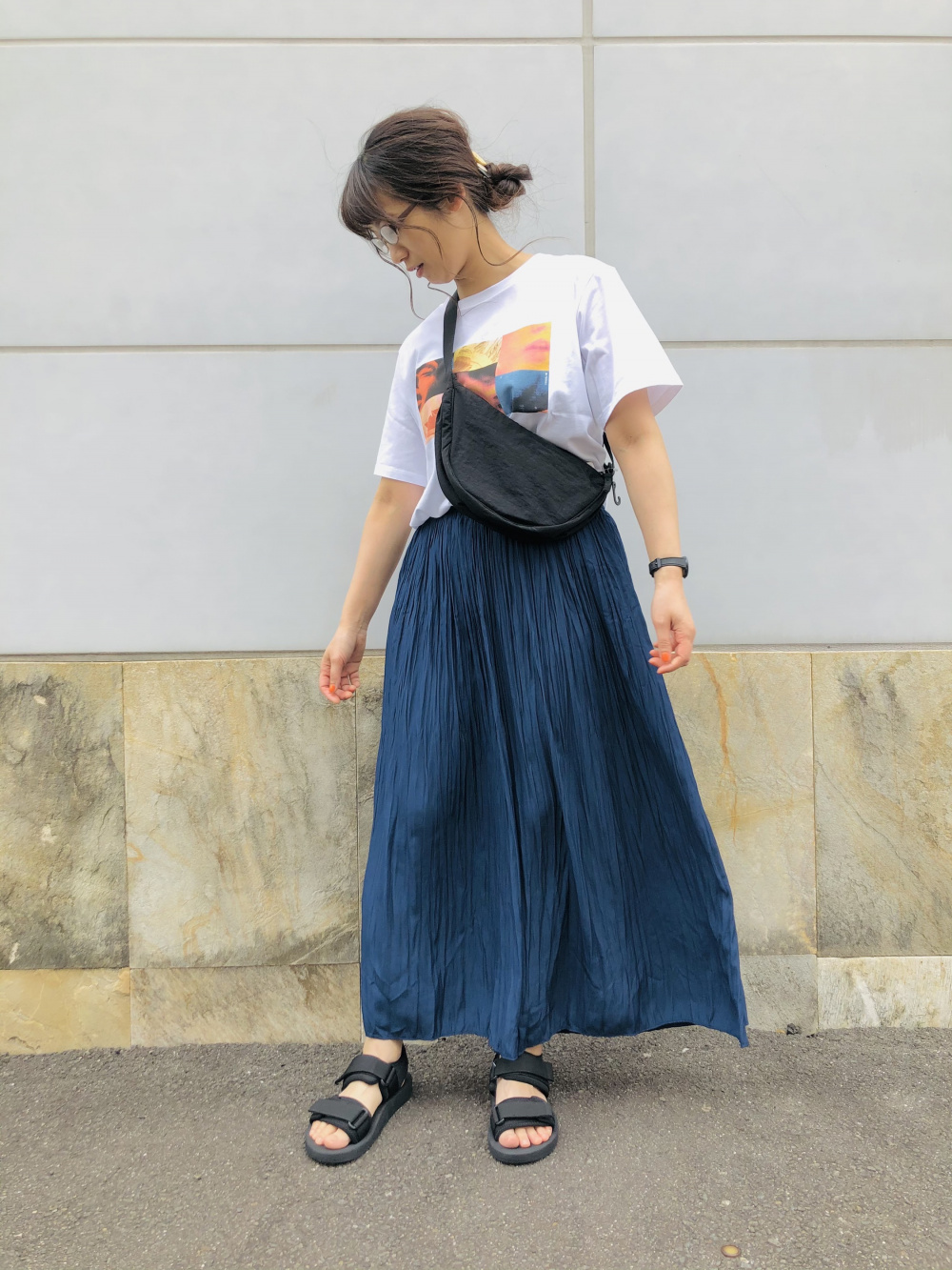 Check styling ideas for「Satin Drape Straight Pants、U Tape