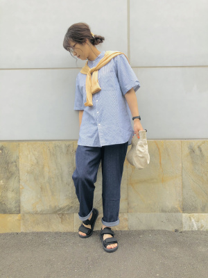 ユニクロ公式 | ジャージーリラックスアンクルパンツ（デニム）