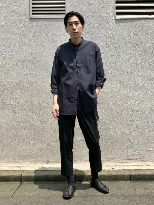 Men's 「エクストラファインコットンブロードスタンドカラーシャツ