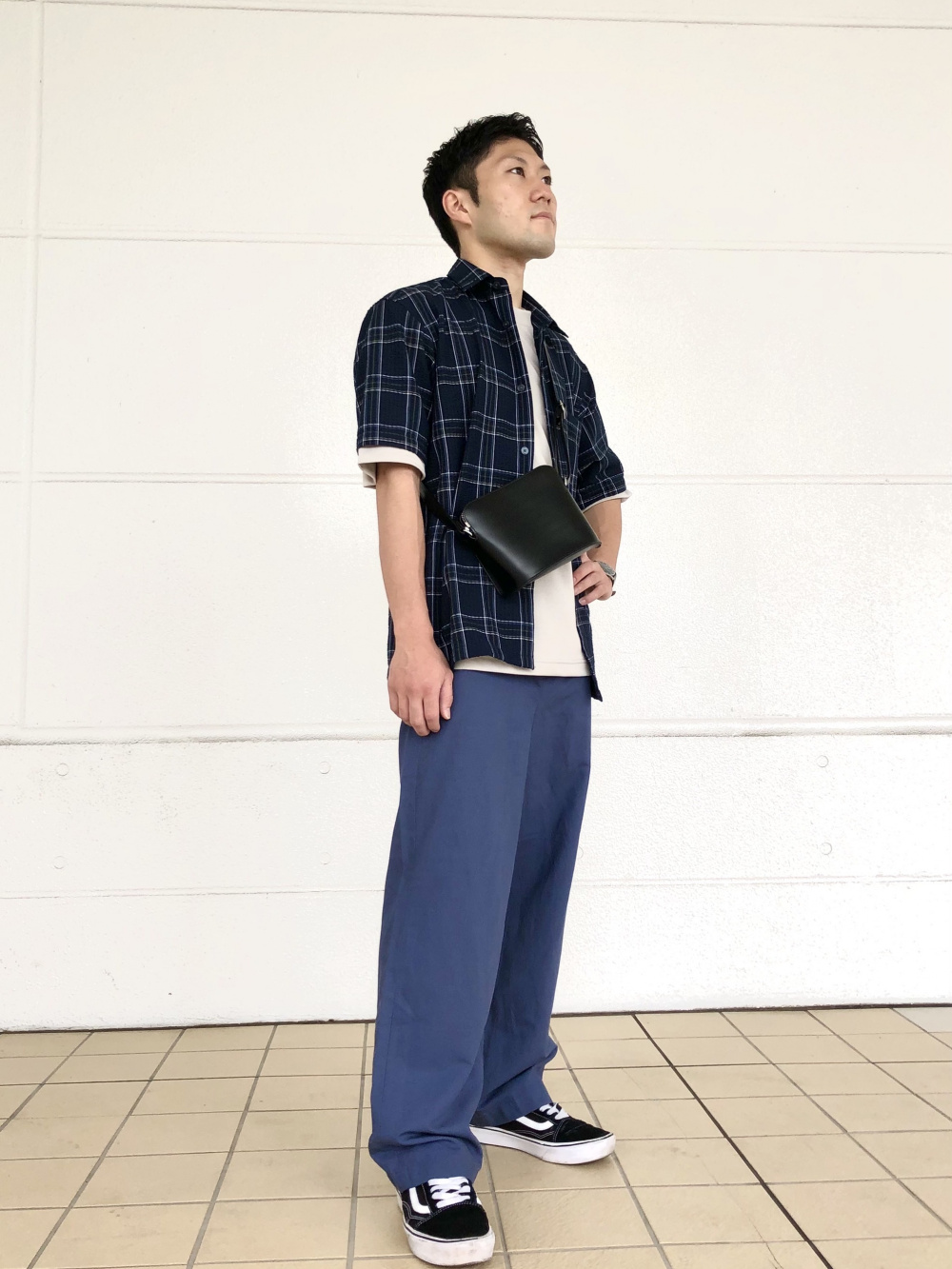 リネンブレンド リラックスストレートパンツ S 今日のイロチガイ：UNIQLOリネンブレンドリラックスストレート