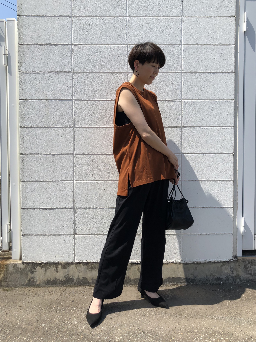 エアリズムコットンオーバーサイズTシャツ/5分袖、エアリズム