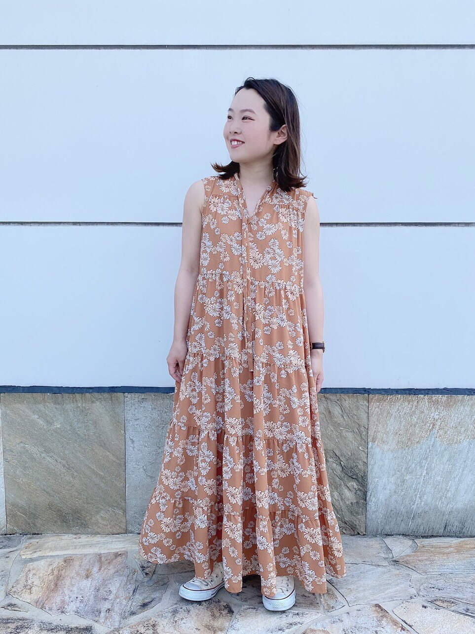 Check styling ideas for「Paul & Joe Tiered Sleeveless Dress