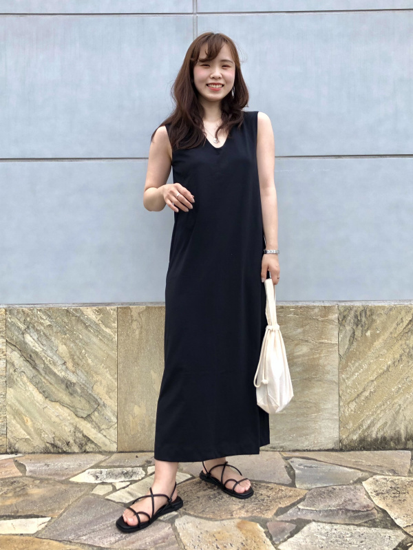 ユニクロ公式 エアリズムコットンブラワンピース ノースリーブ