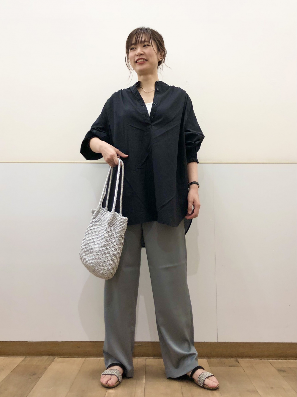 president 確認画像 Check styling ideas for「Satin Relaxed Straight Pants」| UNIQLO US