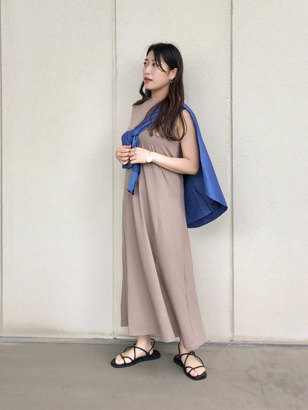 Check styling ideas for「Sleeveless Long Flare Dress (Hana Tajima