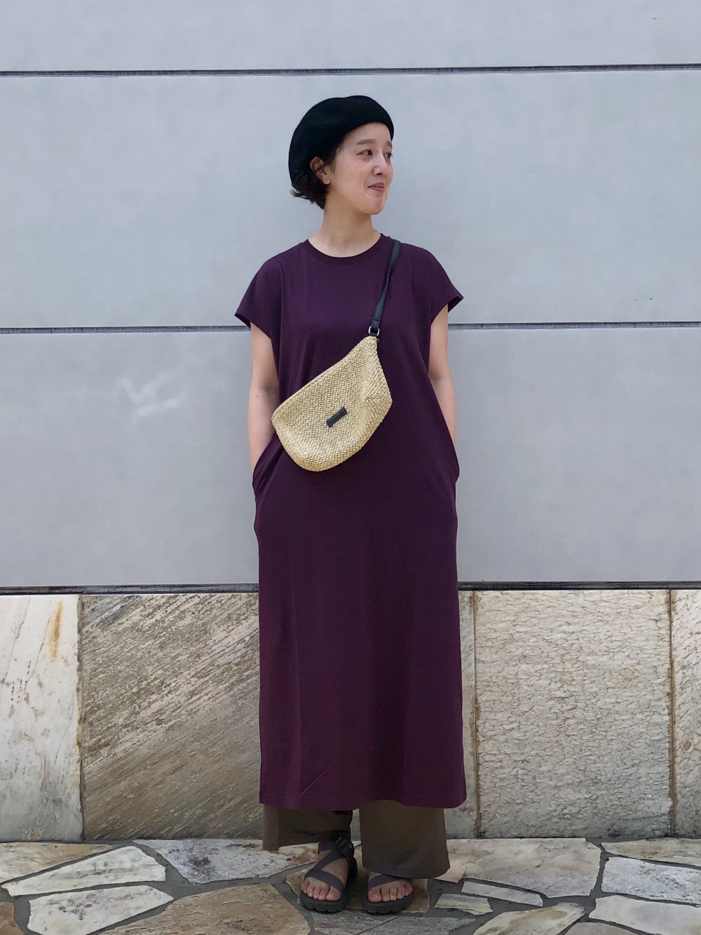 Check styling ideas for「Satin Jersey Wide Straight Pants