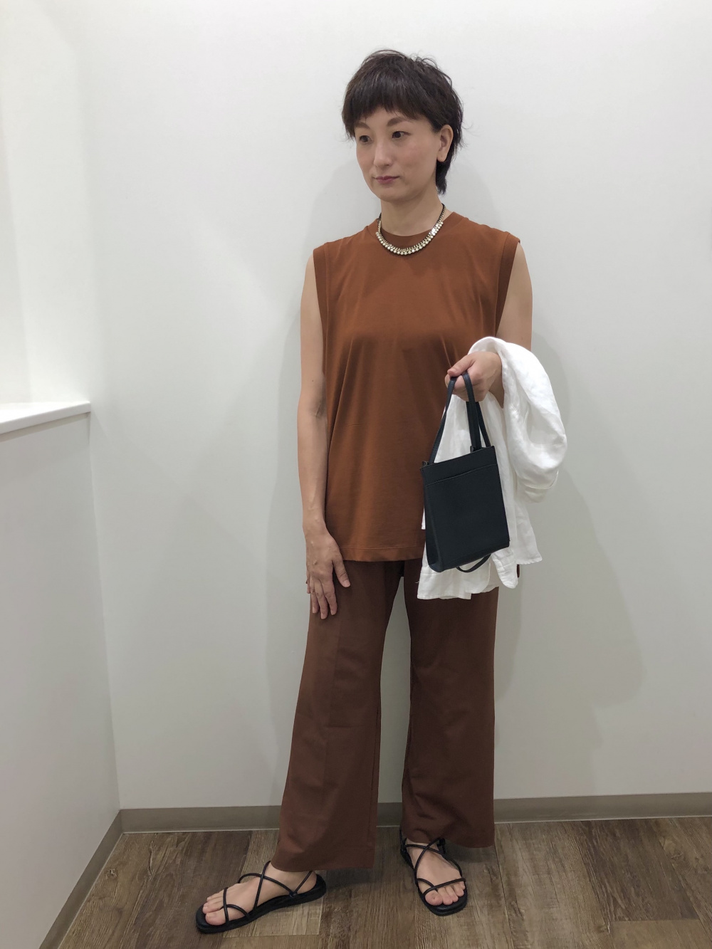 エアリズムコットンオーバーサイズT（ノースリーブ）、エア