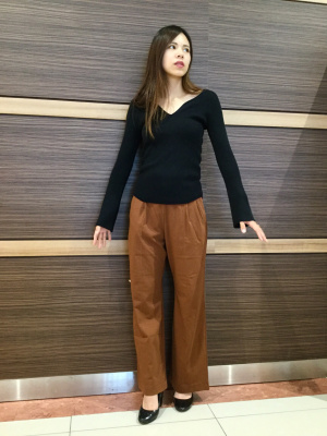 mame - MameSleevelessJerseyTop brown サイズ1の通販 by yt's