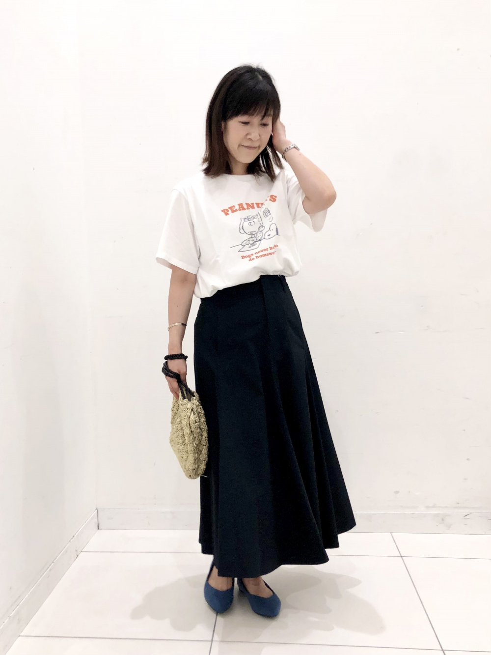 Check styling ideas for「U Cotton Twill Flared Skirt」| UNIQLO US