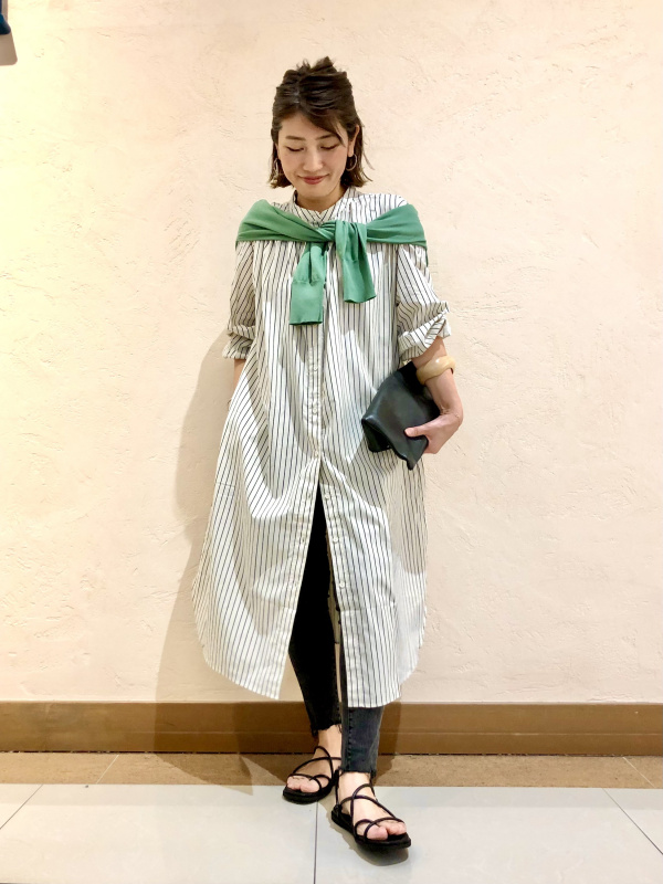 あまり見ない　素敵な柄行きです UVカットスーピマコットンVネックカーディガン（長袖）（レディース