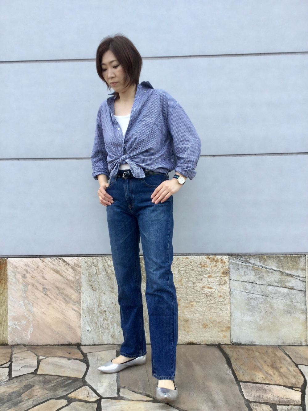 Check styling ideas for「Mame Kurogouchi AIRism Cotton Open Back