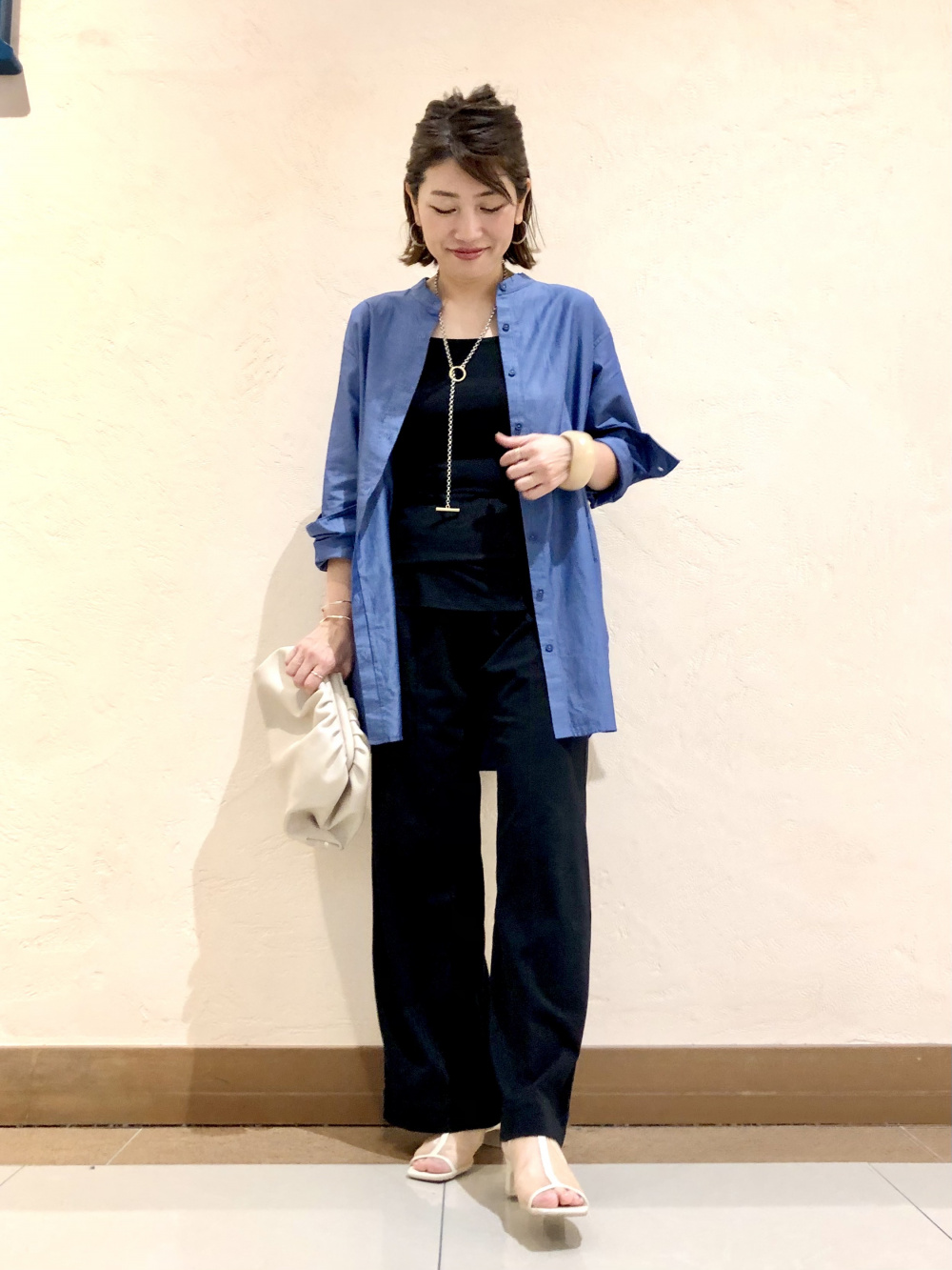 Check styling ideas for「Mame Kurogouchi AIRism Cotton Open Back