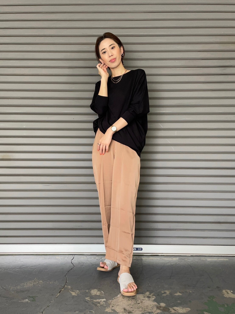 Check styling ideas for「Linen Cotton Tapered Pants、Double-Gauze  Short-Sleeve Pajamas」
