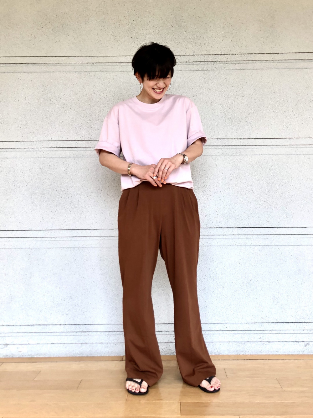 Check styling ideas for「Mame Kurogouchi AIRism Cotton Oversized