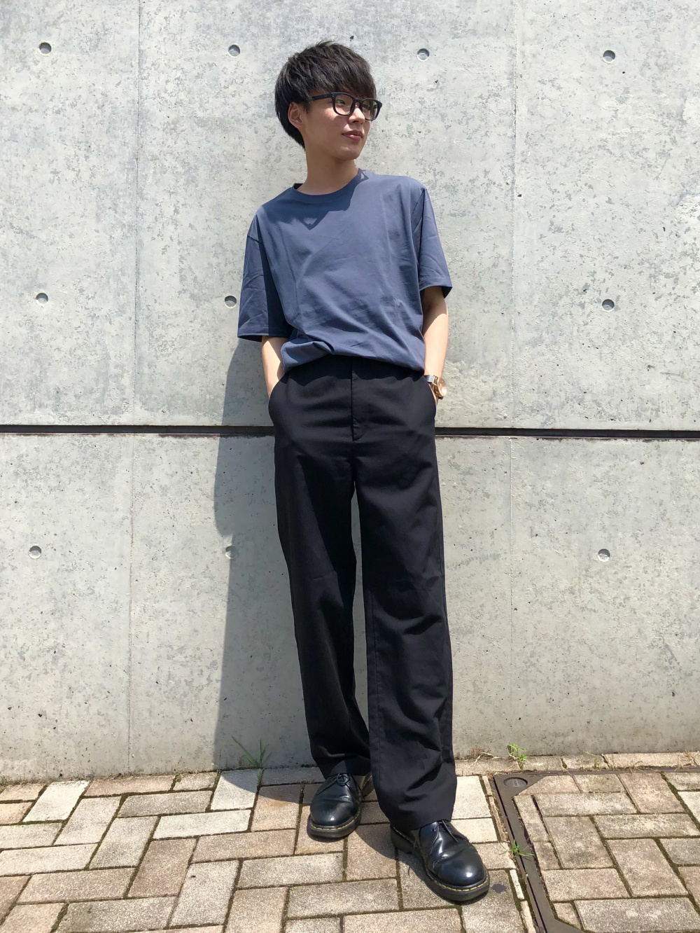 リネンブレンド リラックスストレートパンツ S リネンブレンドリラックスストレートパンツ（丈標準67～69cm