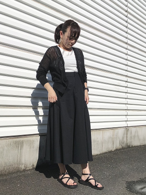 【美品】25SS ハイツイストコットンショートカーディガン BLACK 黒 THE SHINZONE カーディガン SHINZONE/シンゾーン ハイツイスト