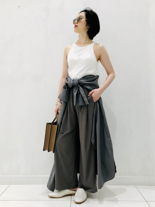 ワイドリブブラタンクトップ（コットン）（レディース）の着用