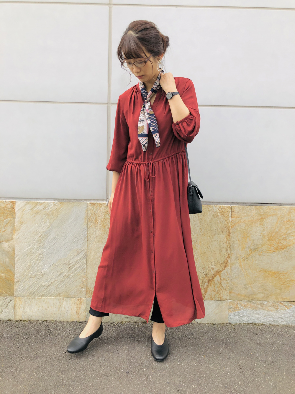Check styling ideas for「Faux Leather Mini Square Shoulder Bag