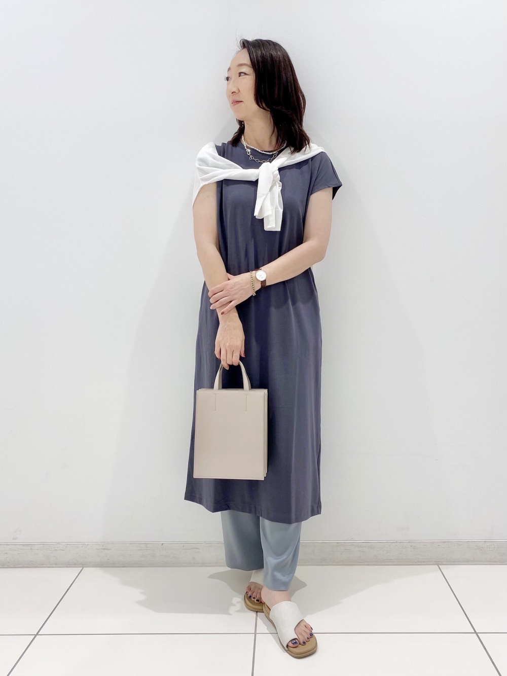 president 確認画像 Check styling ideas for「Satin Relaxed Straight Pants」| UNIQLO US