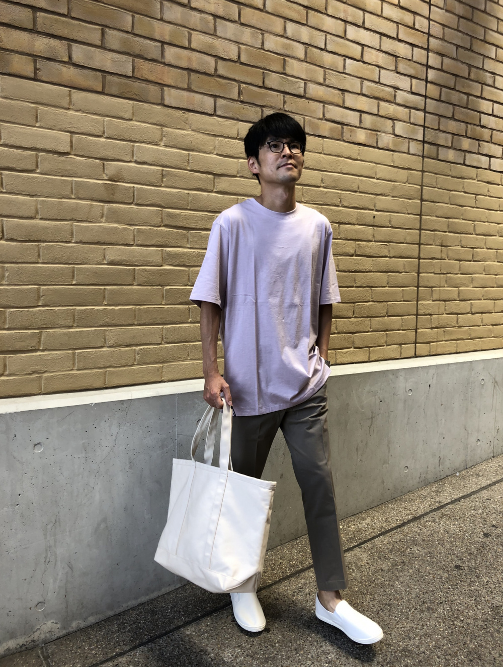スマートアンクルパンツ2wayストレッチ コットン 丈標準64 5 70 5cm の着用コーディネート ユニクロ