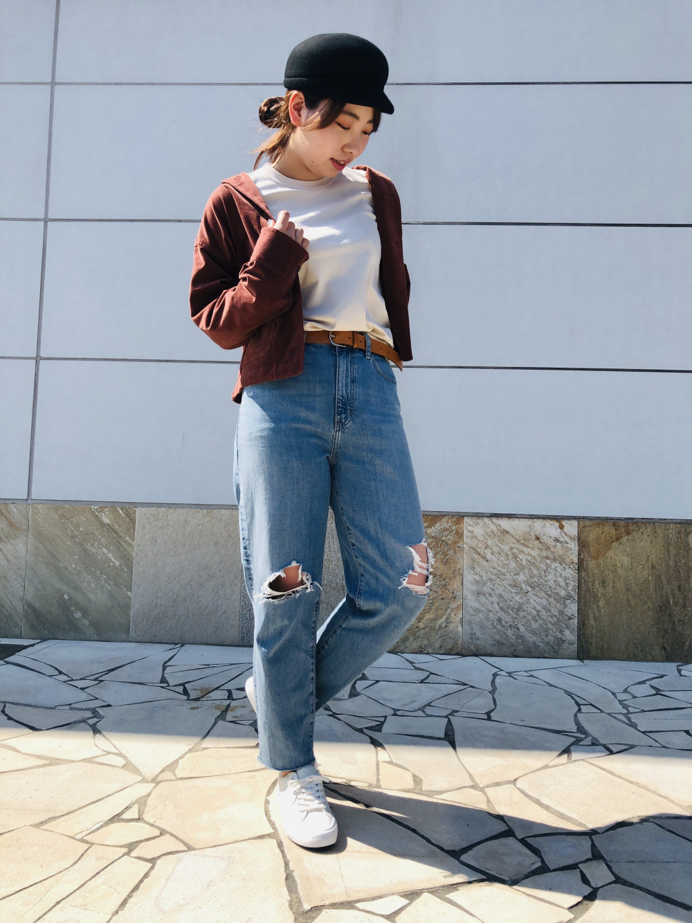 Check styling ideas for「Mame Kurogouchi AIRism Cotton Open Back Bra  Camisole、3D Knit Cotton Crew Neck Sweater」| UNIQLO US