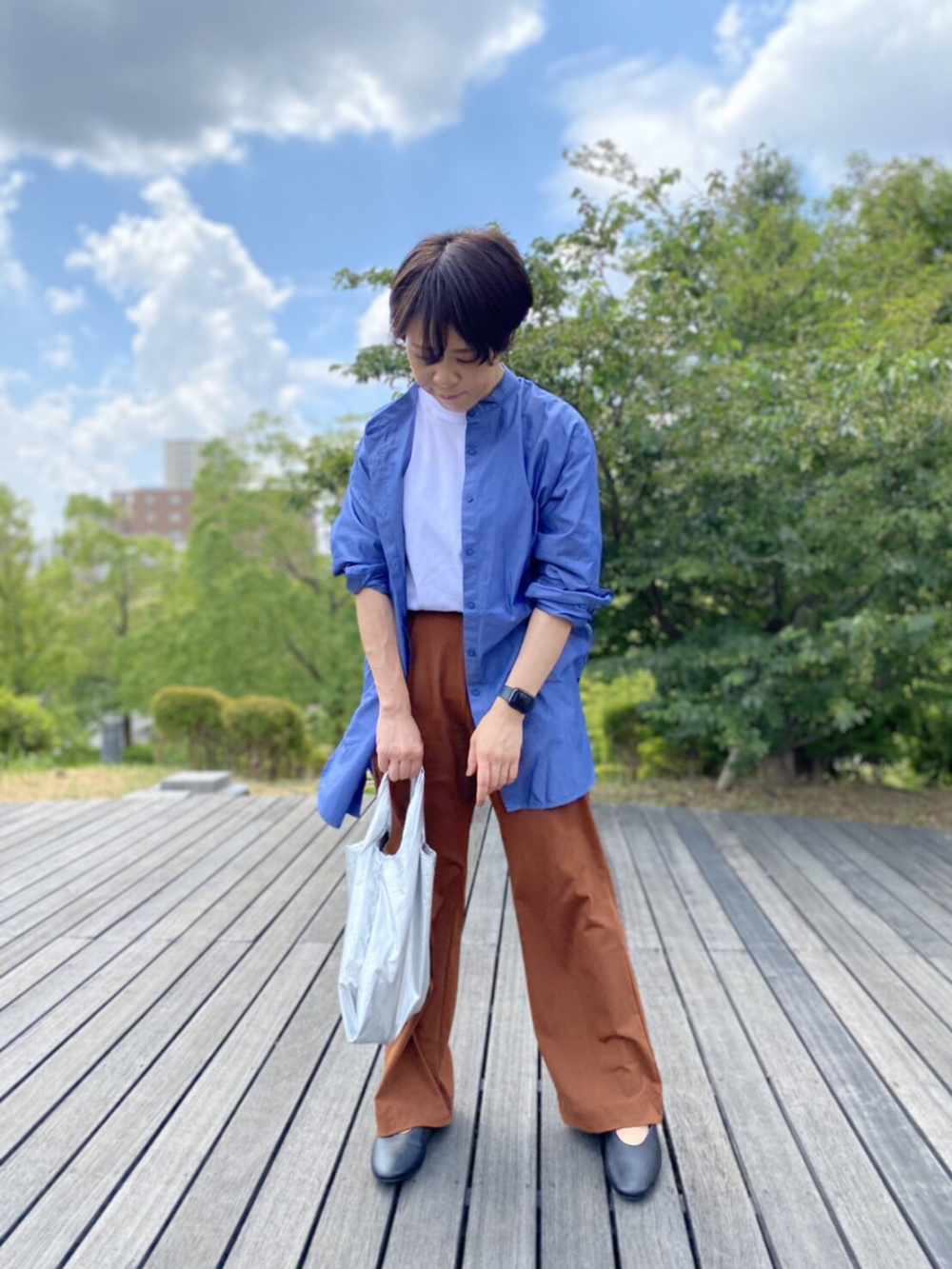 Check styling ideas for「Mame Kurogouchi AIRism Cotton