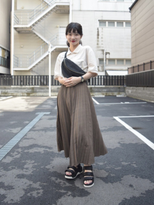 ユニクロ公式 | アコーディオンプリーツロングスカート（グレン