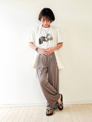 専用　サテンストレート FREAK'S STORE/サテン ドッキング ストレートパンツ【限定展開