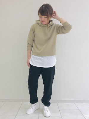 ユニクロ★UNIQLO160スムースコットンシャツテールTシャツ長袖 UNIQLO(ユニクロ)の「スムースコットンシャツテールT（長袖）」 - PARTE