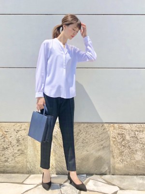 画像用 ユニクロ公式 | レーヨンリラックスブラウス（長袖）