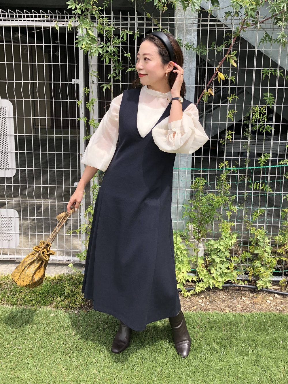 ユニクロ　ブラッシュドジャージージャンパースカート S UNIQLOの秋物 #ブラッシュドジャージージャンパースカート