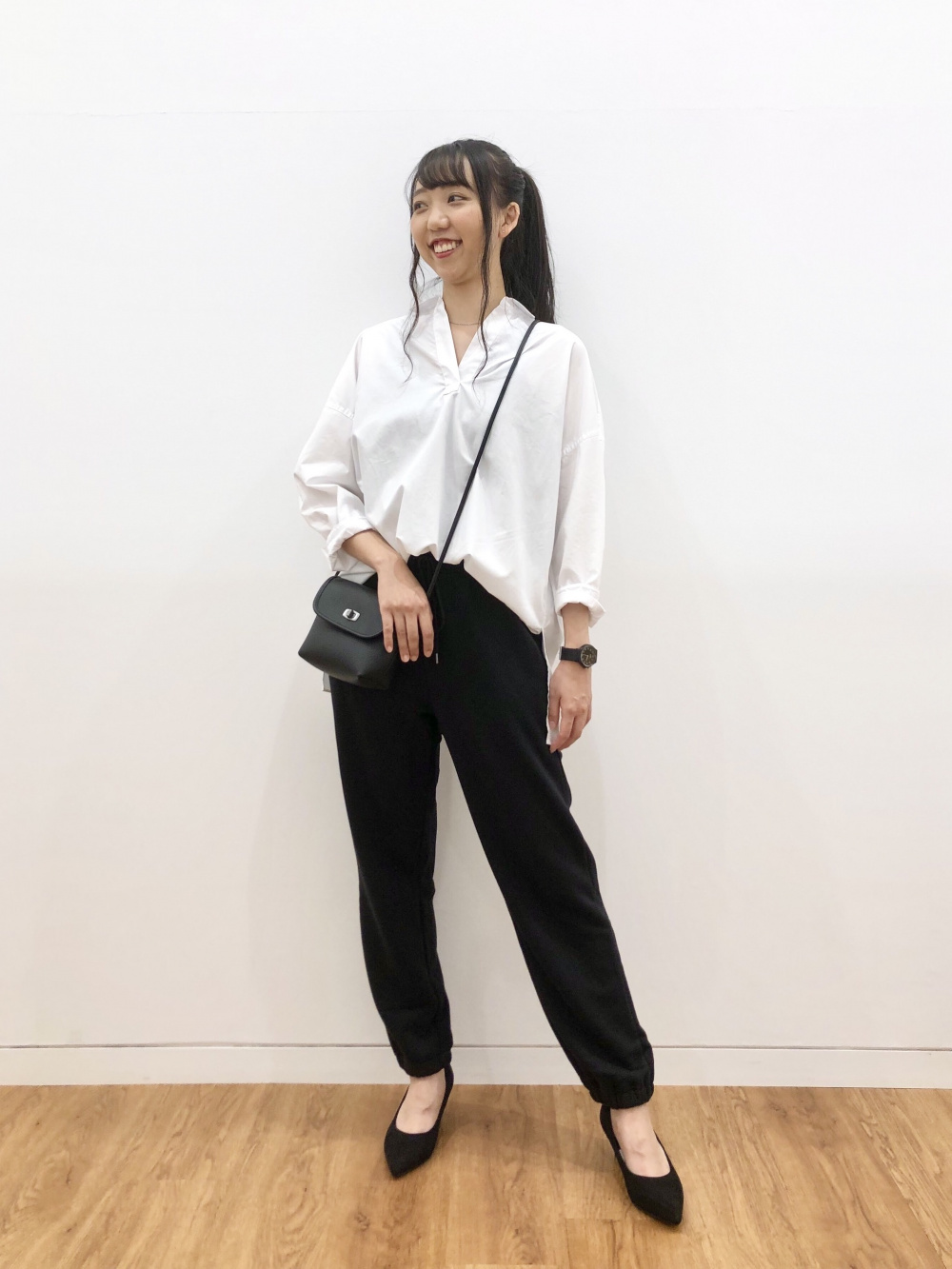 コットンリラックススキッパーシャツ（7分袖）、スマート