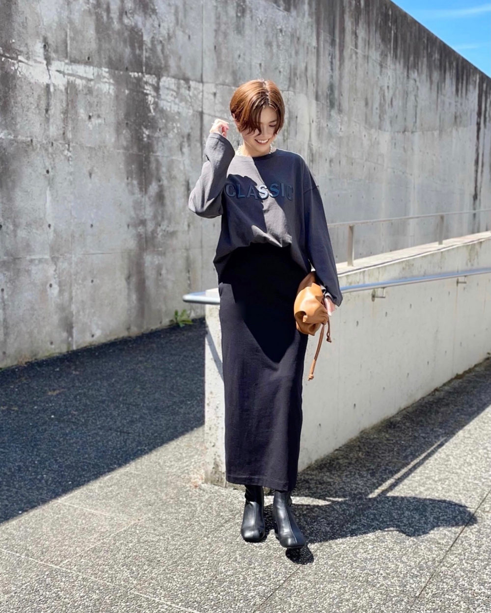 MameKurogouchiマメ クロゴウチ黒タイトスリットスカート Mame Kurogouchi◇スリットタイトスカート size3 ブラック