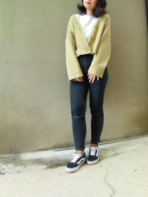 ❀user_30e61d9dさま❀　1980円　　クリーミーなお色です。 ユニクロ公式 | ハイライズスキニーアンクルジーンズ（ビューティー