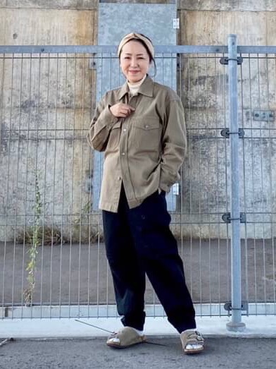 ウールブレンドジャケット セットアップ可能、ワイドフィットジョガー