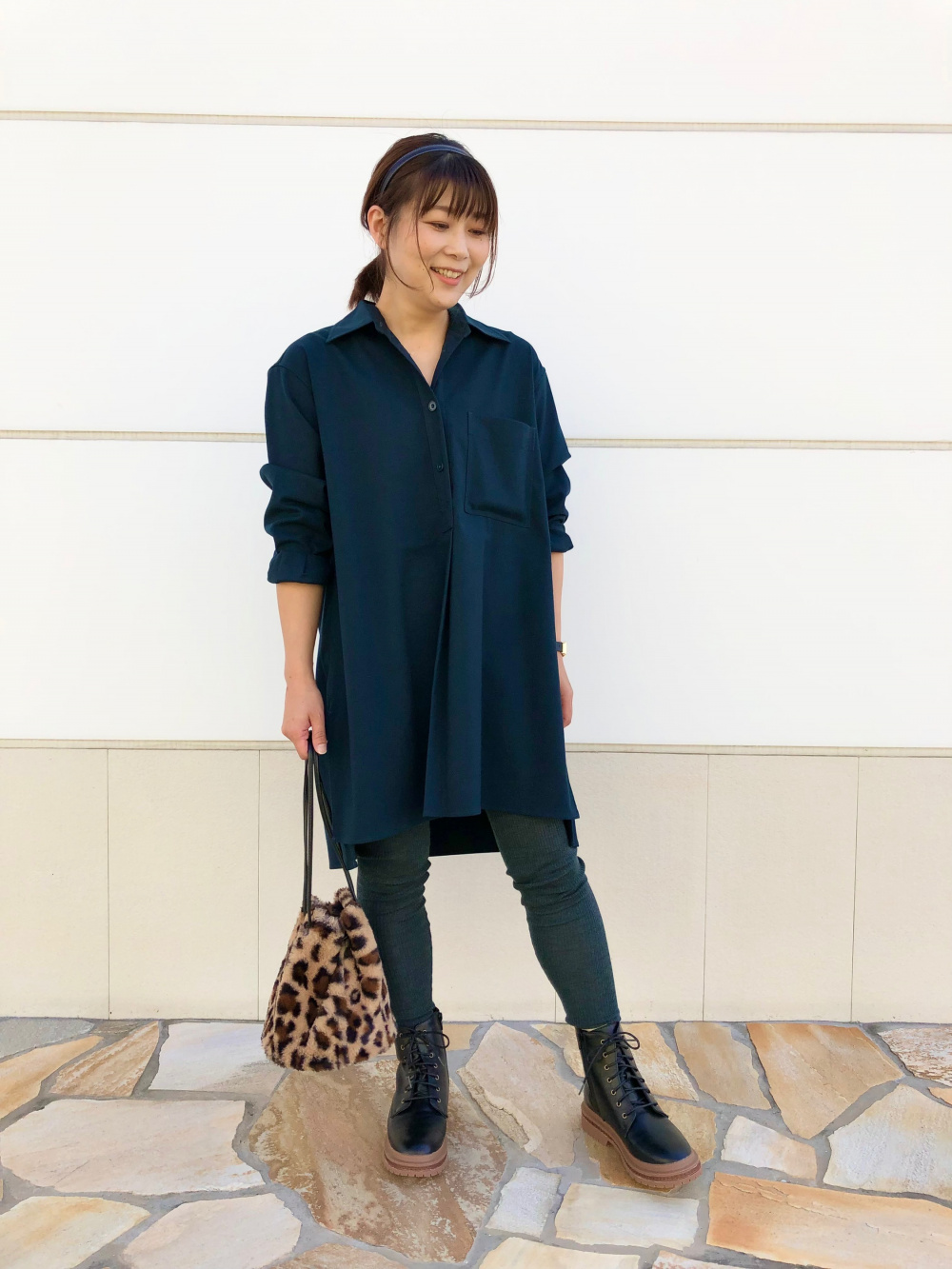 ユニクロ　ロングシャツ UNIQLO - 美品 ユニクロ リネンブレンドロングシャツ 麻混