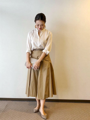 maxさん専用 ユニクロ公式 | レーヨンストライプリラックスブラウス（長袖）