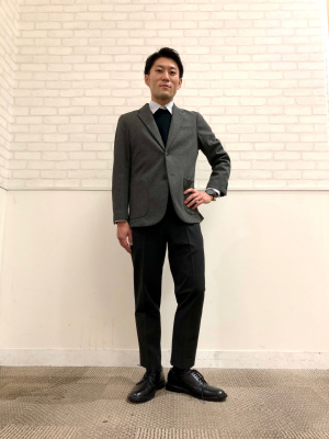 ユニクロU ニットオーバーシャツジャケット サイズM ニットオーバーシャツジャケット（長袖）」の着用コーディネート