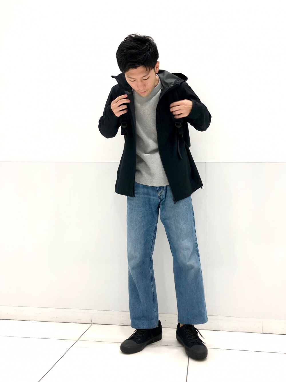 ヒートテックコットンクルーネックT（極暖・9分袖）2021年モデル、ヒートテックボアスウェットパンツ（丈標準70～76cm）」の着用コーディネート|  ユニクロ公式