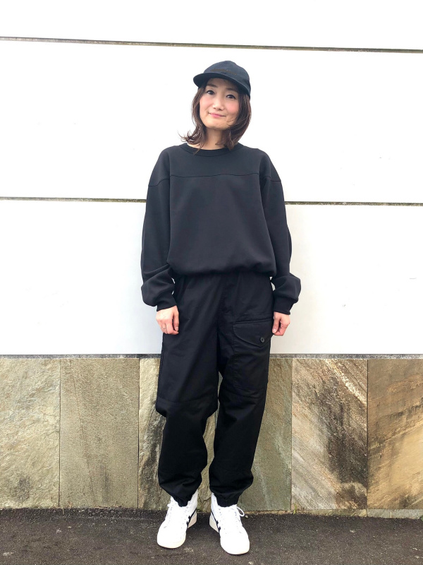 ウールブレンドジャケット セットアップ可能、ワイドフィットジョガー