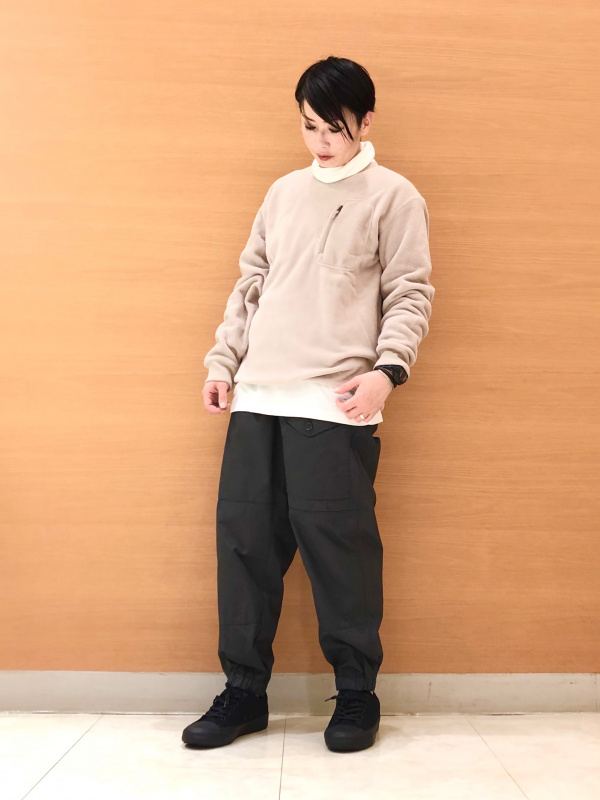 ウールブレンドジャケット セットアップ可能、ワイドフィットジョガー