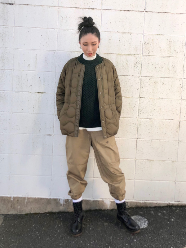 ウールブレンドジャケット セットアップ可能、ワイドフィットジョガー
