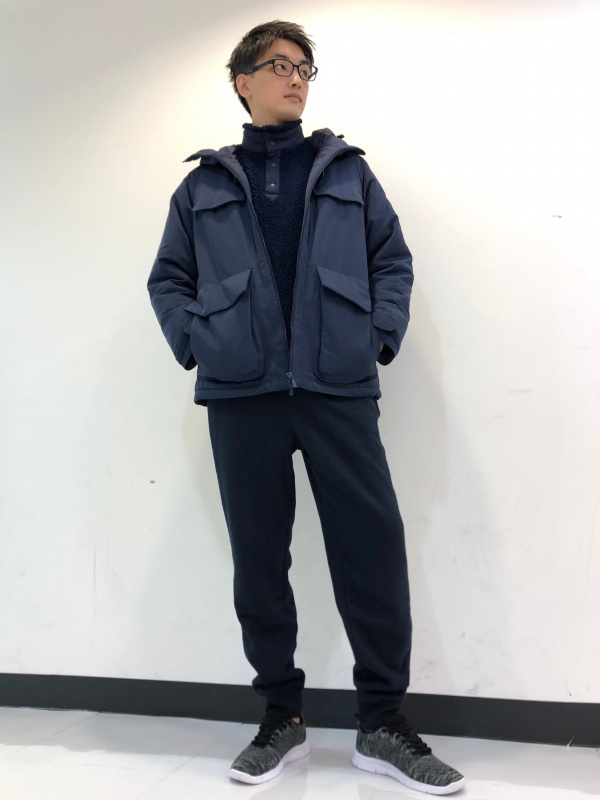 ボアスウェットパンツ（丈標準70～76cm）（メンズ）の着用