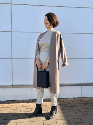 アヤン（ayane）スフレ糸フーデッドコート／ブルー - 27,280円