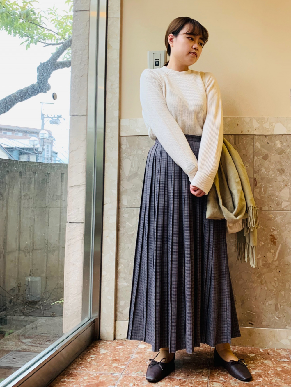 UNIQLO グラデーション、グレー ロングスカート Mサイズ UNIQLO グラデーション、グレー ロングスカート Mサイズ